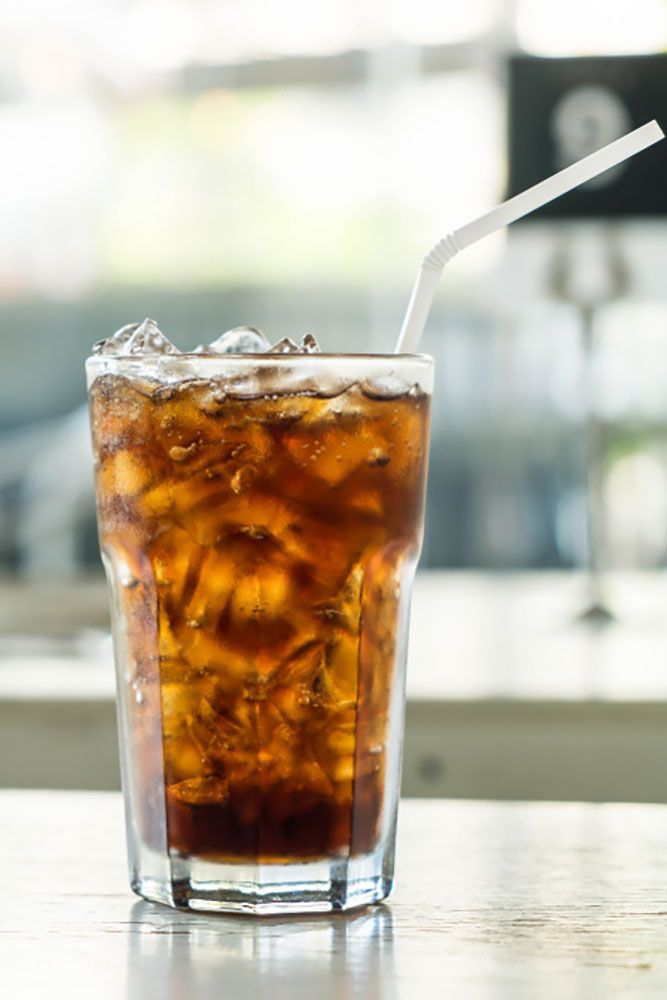 coke in a glass